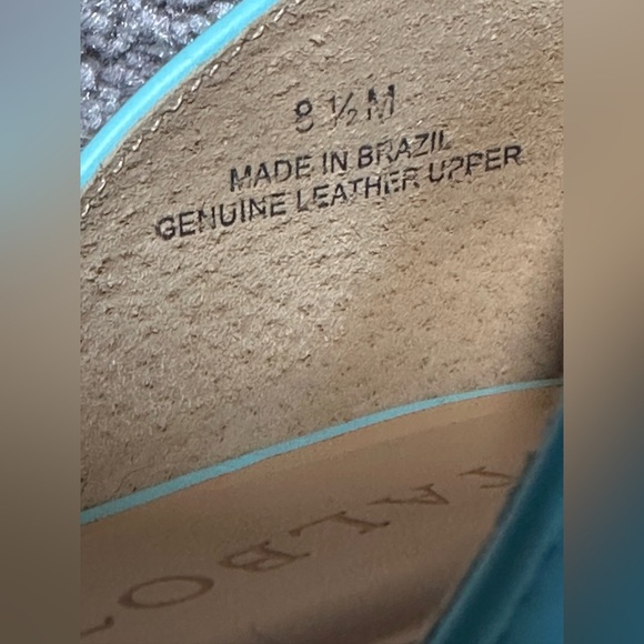 Talbots Edison Perforated D'orsay Flats in Light Turquoise - Women’s 8.5 Spring - Picture 6 of 9